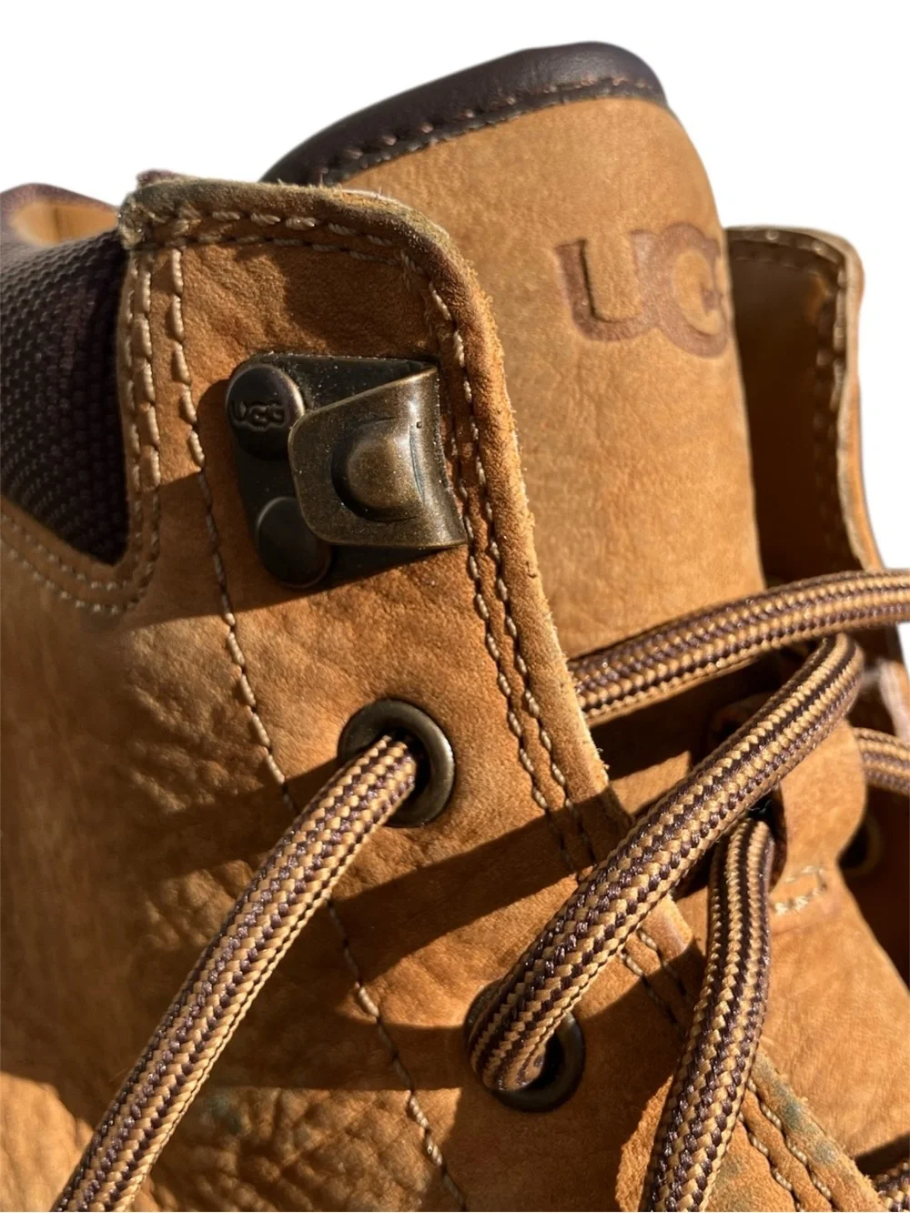 UGG Seton TL Boots Mens Chukka Lace Fleece Shearling Tan Leather Chestnut 9.5